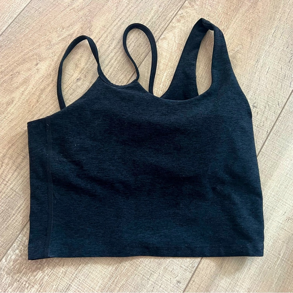 Beyond Yoga Women’s Dark Night Black Shapeshift Cropped Tank Top Small New!
